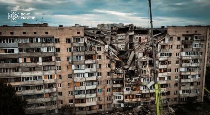 Daugiabutis Kyjive po rusų atakos liepos pradžioje