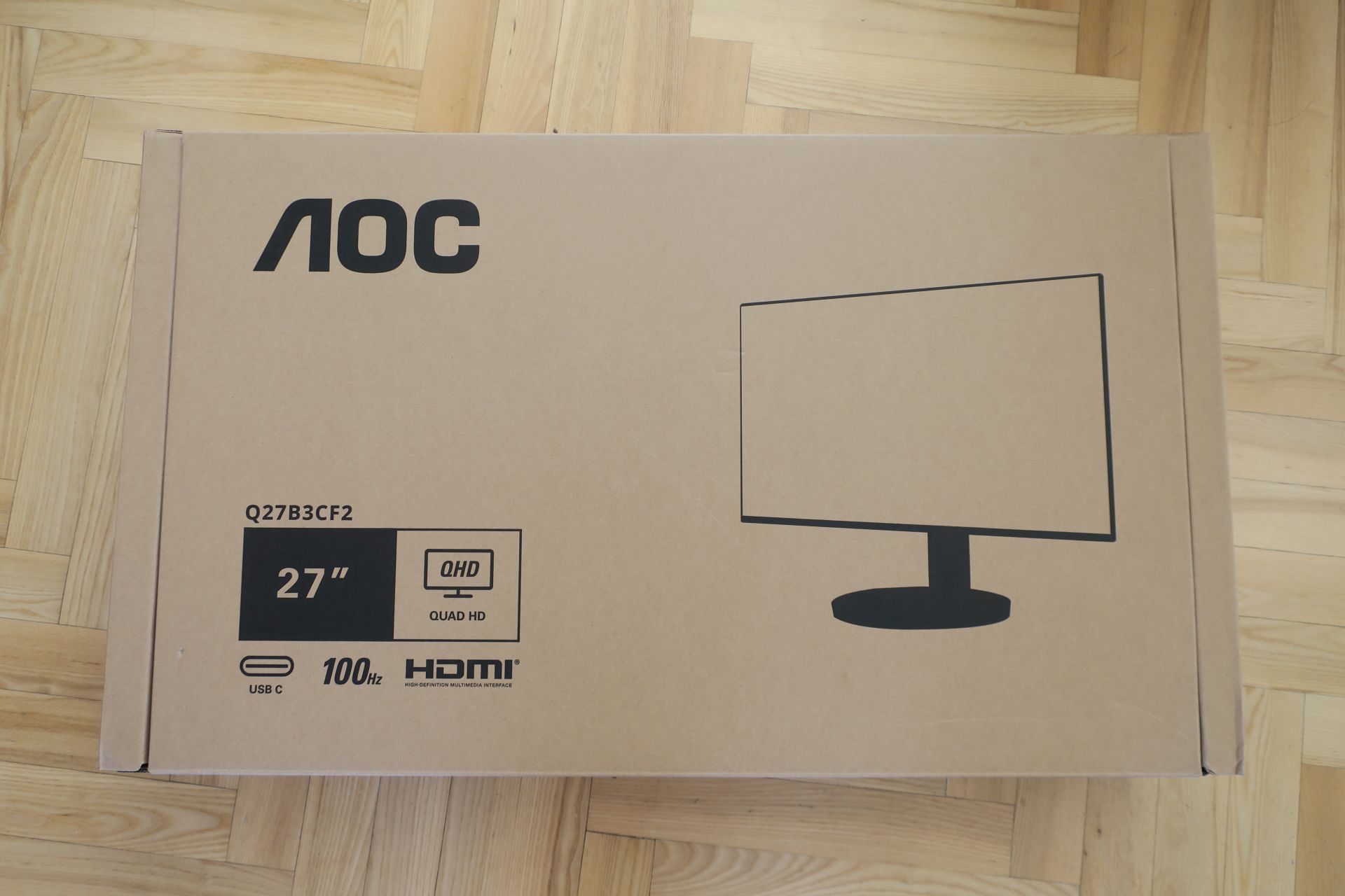 AOC Q27B3CF2 monitorius - apžvalga